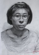 北京畫室素描人像中年女士范畫賞